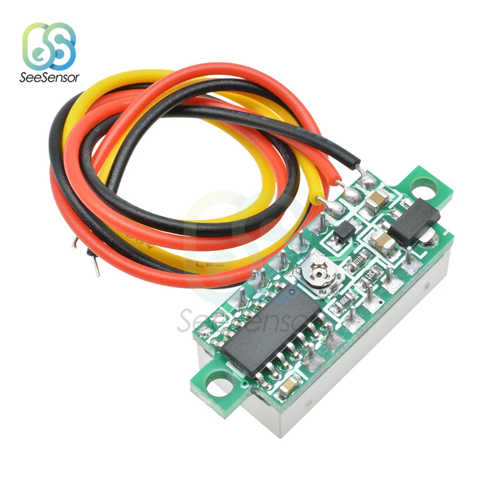 DC 0 V 100 0.28 дюйма LED светодиодный цифровой вольтметр Авто Автомобиль Мобайл МТестер
