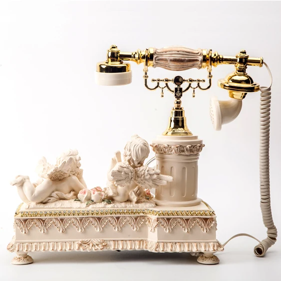 Старинный стационарный телефон старинный проводной Купидон Европейский