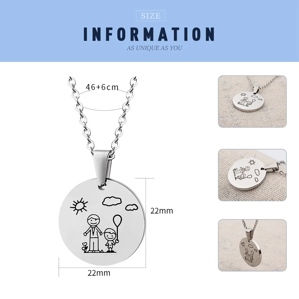 Ожерелье с подвеской-монеткой из нержавеющей стали |