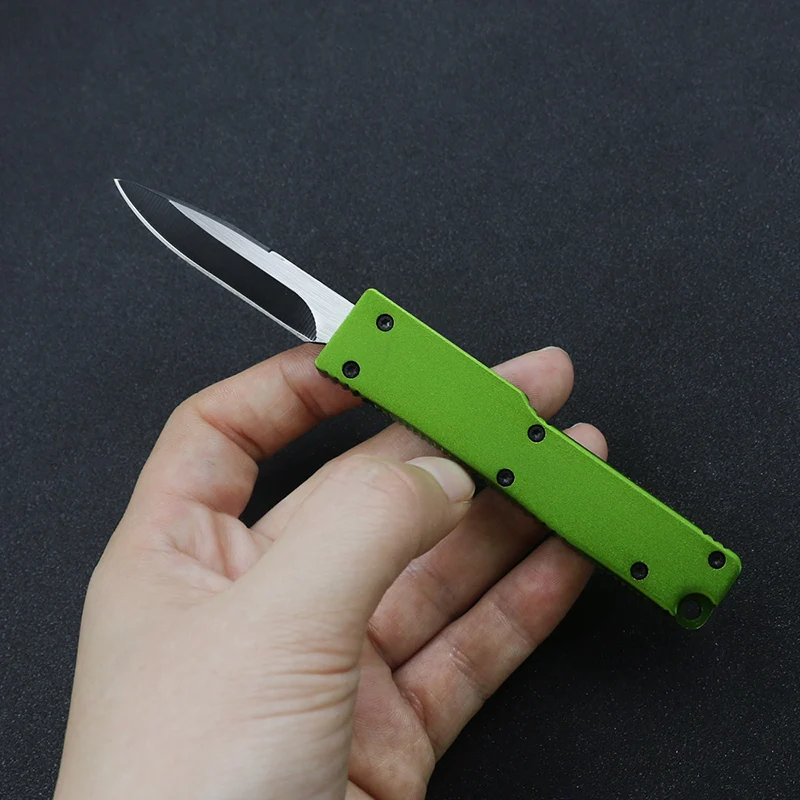 

SF Portable Key Ring Mini OTF Knife 440 Aluminum Handle Camping Survival Outdoor EDC Hunting Tool