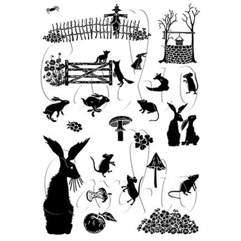 2022 New Arrival Animal Field Day Transparent Clear Silicone Stamp/Seal for DIY Scrapbooking/photo album Decorative clear stamp