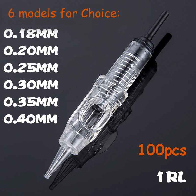 100 шт. Одноразовые стерилизованные картриджи 1RL Для Перманентного Макияжа|Иглы