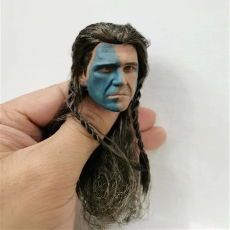

1/6 Scale Male Movie Star Scottish General Braveheart Mel Gibson As William Wallace Head Sculpt Carved For 12" Male Figure Body