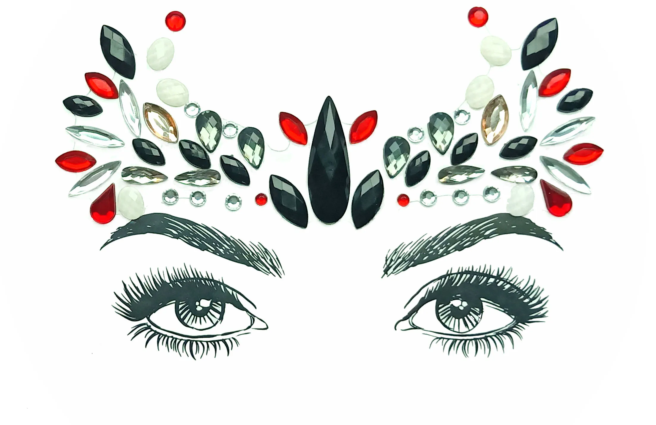 Водостойкие временные тату наклейки украшения для лица инструмент макияжа