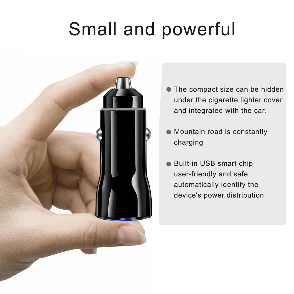 Автомобильное зарядное устройство USB Quick Charge 3 0 для телефона Xiaomi samsung iPhone QC3.0 два