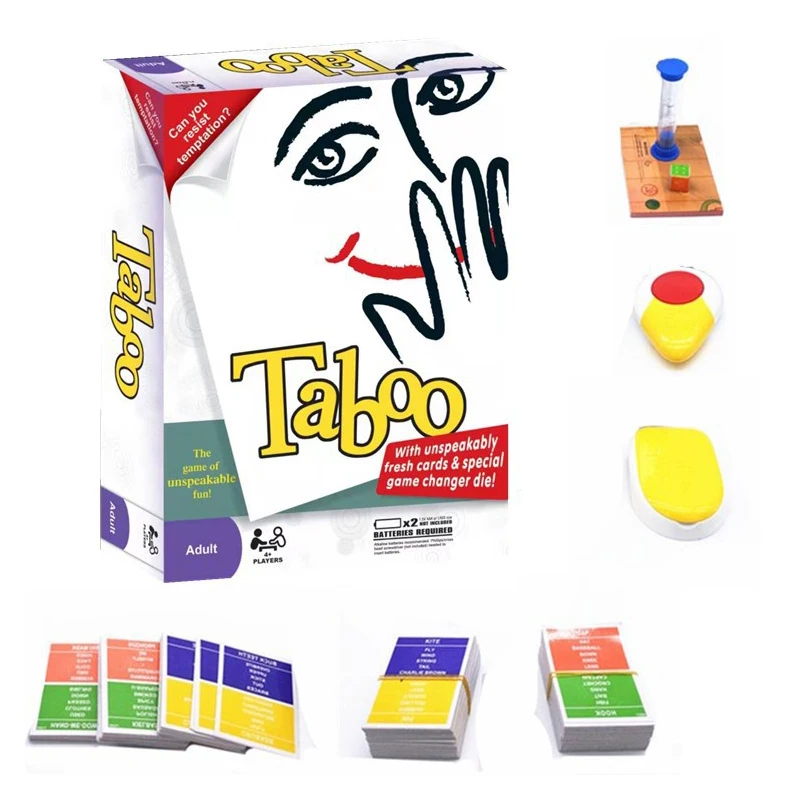Классическая настольная игра на табу с веселыми надписями для вечеринок