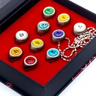 Кольца Akatsuki с регулируемым полным комплектом, кольцо для косплея Итачи дэдидара Шаринган из аниме, реквизит для взрослых ниндзя, аксессуары, подарок для друзей и детей