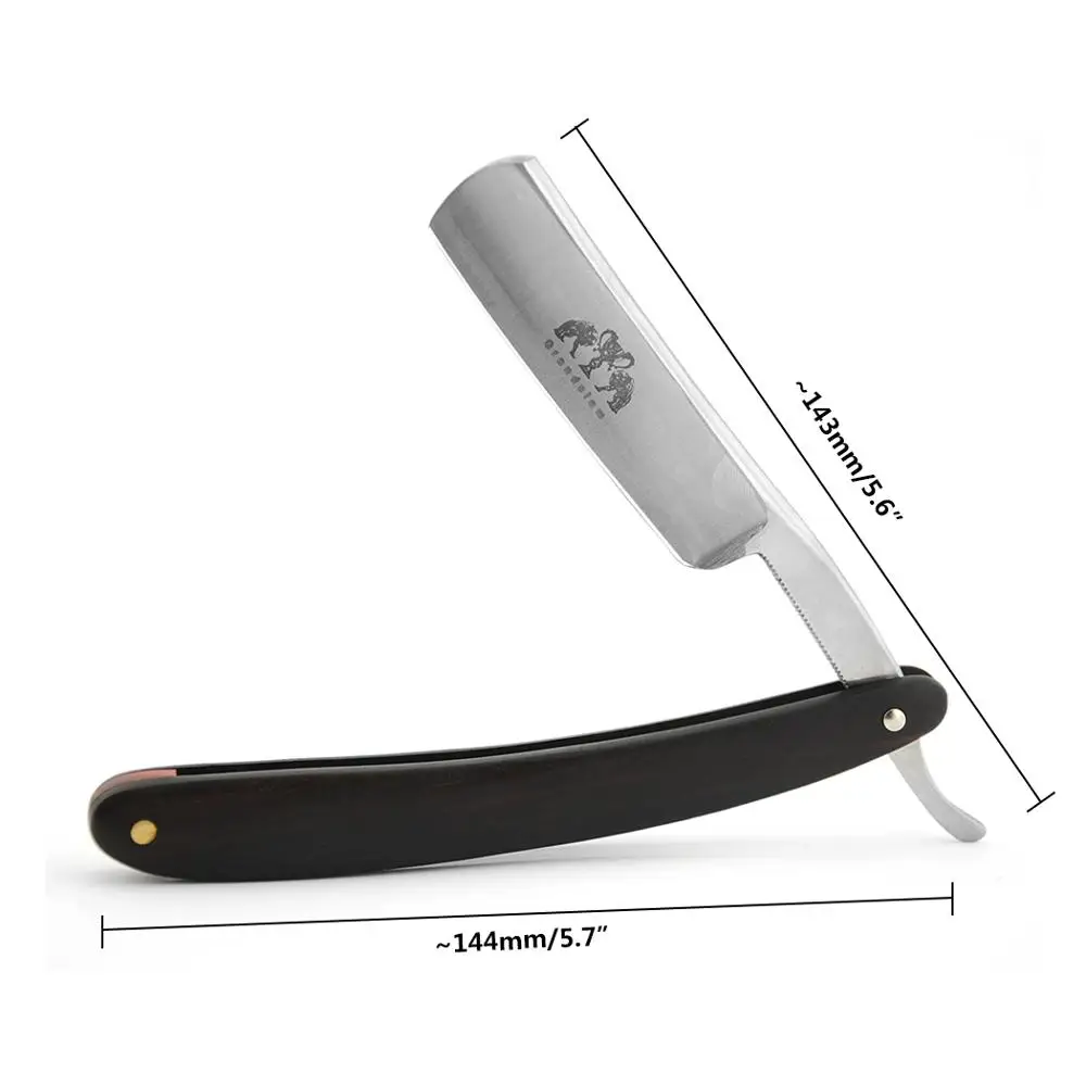 Grandslam винтажный прямой бритвенный складной бритвенный нож режущее горло бритье лезвия для бороды эбеновая деревянная ручка Лезвие из нержавеющей стали