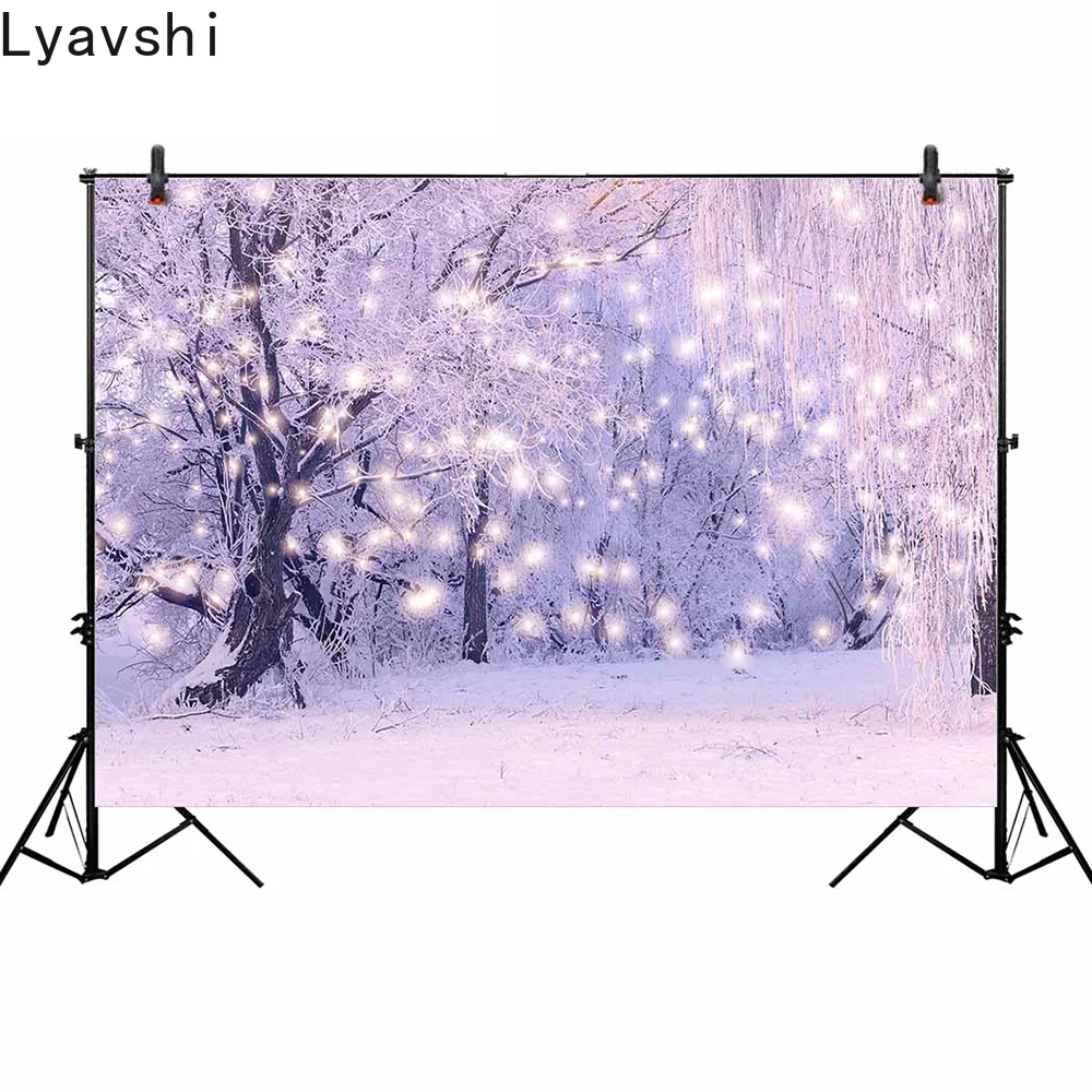 

Lyavshi фоны для фотостудии зимний вид Рождество снег гало Декор Профессиональный фон для фотосъемки