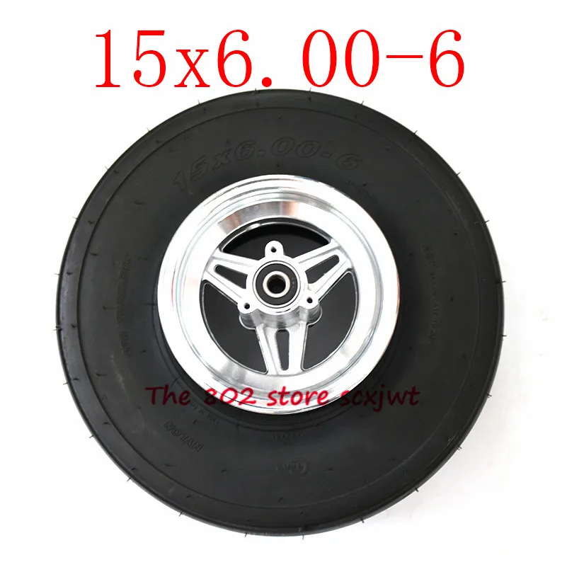 Размер 15x6.00-6 прямые ребристые колеса для газона и сада 15X6-6 дюймов 168CC картинг