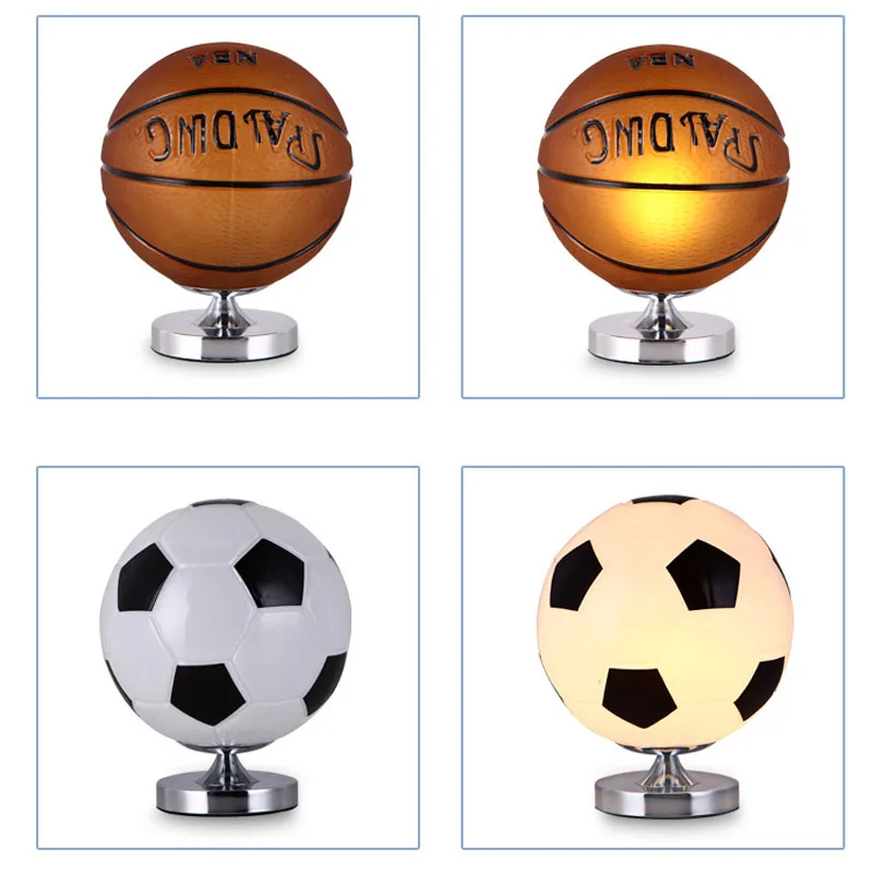 Настольная лампа для спальни прикроватная украшения дома футбола гостиной