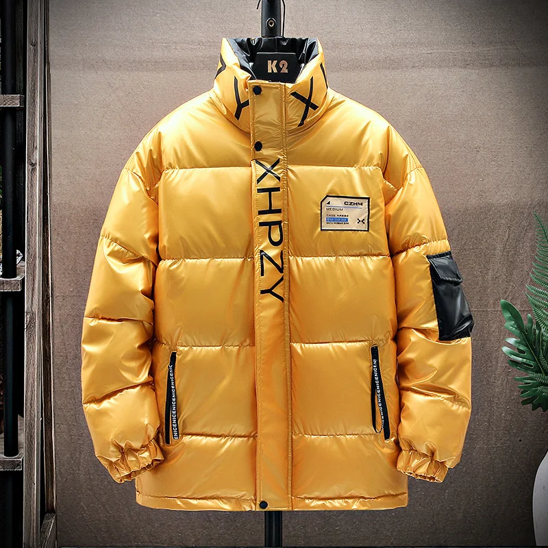 

Новая осенне-зимняя повседневная мужская Корейская Толстая теплая куртка с хлопковой подкладкой яркие водонепроницаемые приталенные пухо...