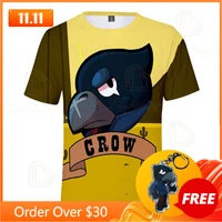 s crown crow shoot game 3d print t shirt womens clothing t shirt women kids leon tops 2021 shirt boys girls