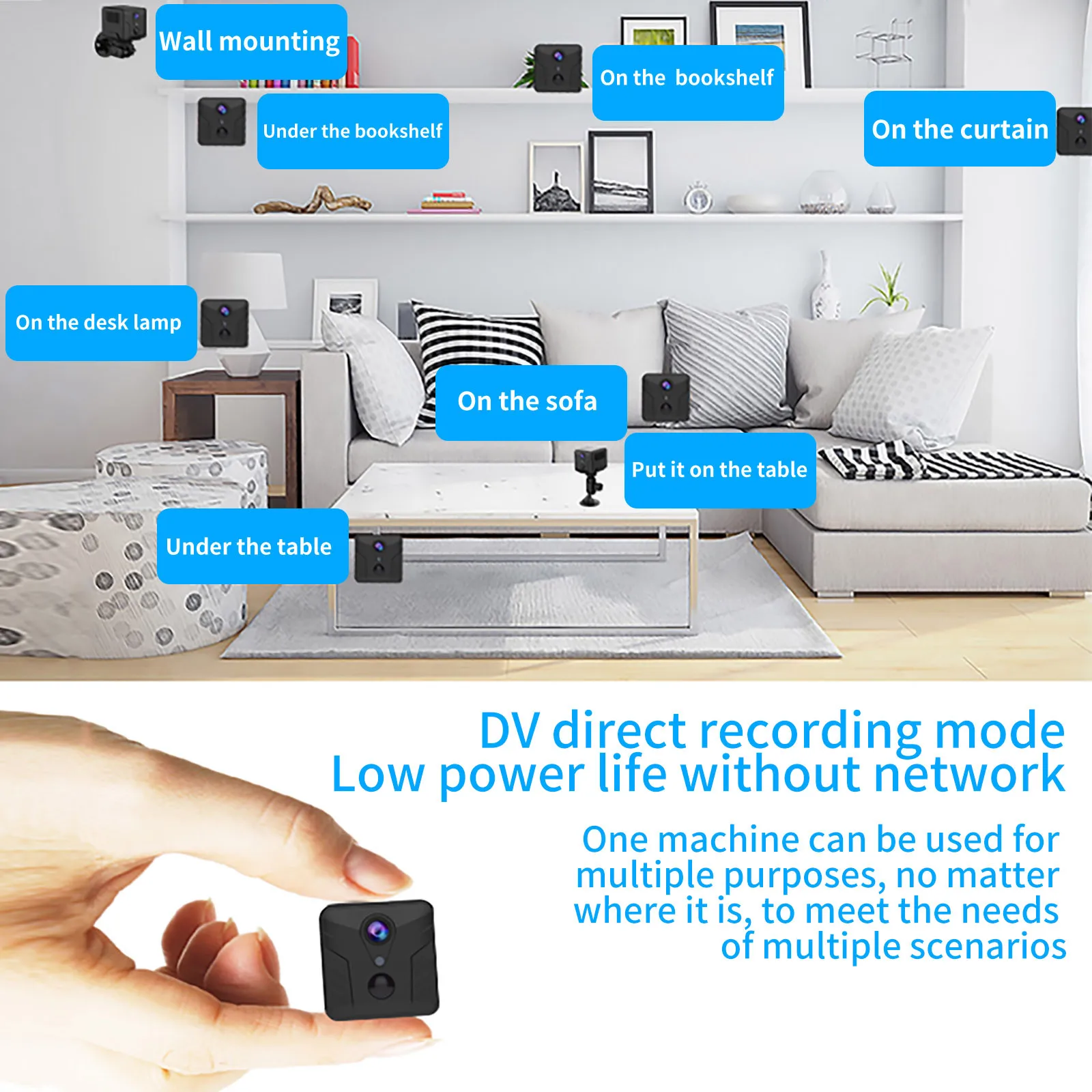 

webcam Security All-In-One Indoor And Outdoor Home Business Wireless 1080P HD Camera mini camera Pc gamer complete Web camera