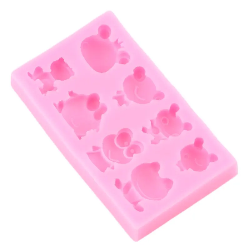 3D симпатичная лягушка силиконовая форма капкейк Топпер инструменты для