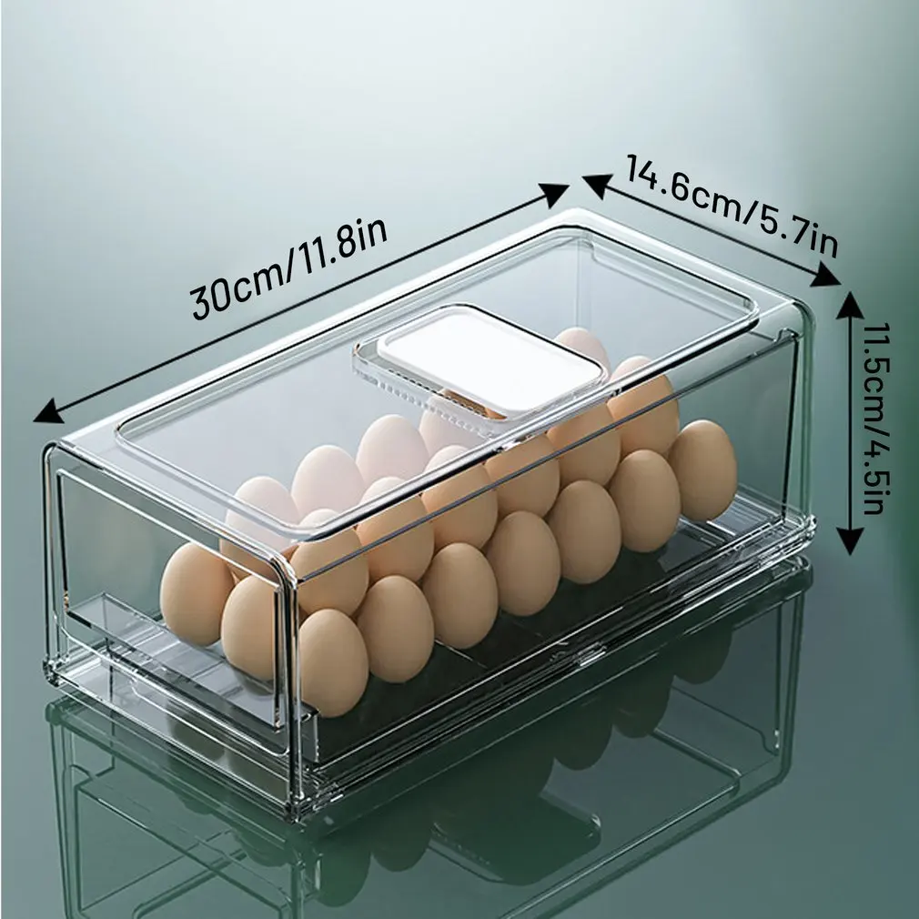 

Refrigerator Fresh-keeping Freezer Durable Drawer Storage Box Drawer Kitchen Storage Micro-sinked Top Cover