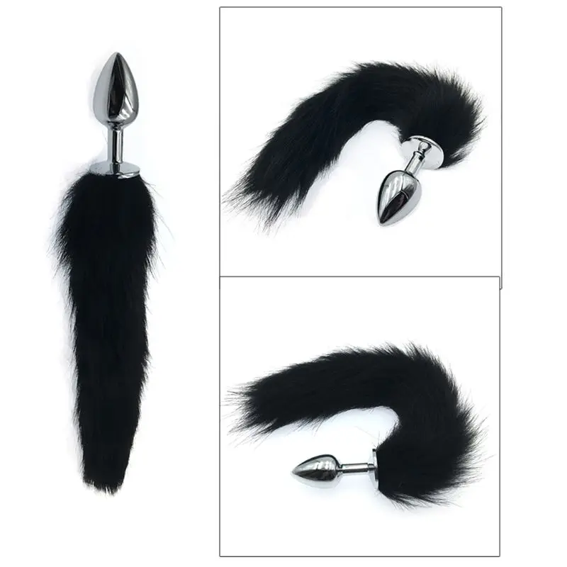Эротический сплав Анальная пробка искусственный плюшевый хвост Стимуляция
