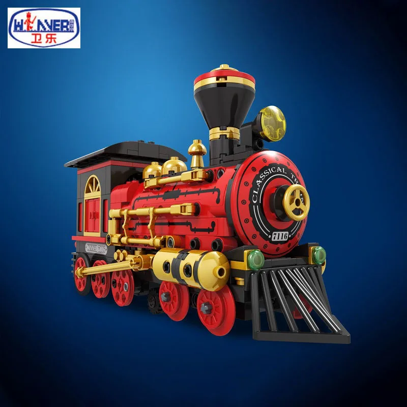 372 шт. Электрический Классический поезд строительные блоки для города техника