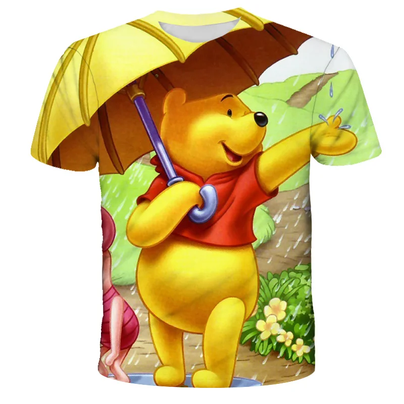 

2020 new fashion summer cute children's clothing suitable for children and girls short sleeve printing 3D bear T-Shirt Top baby