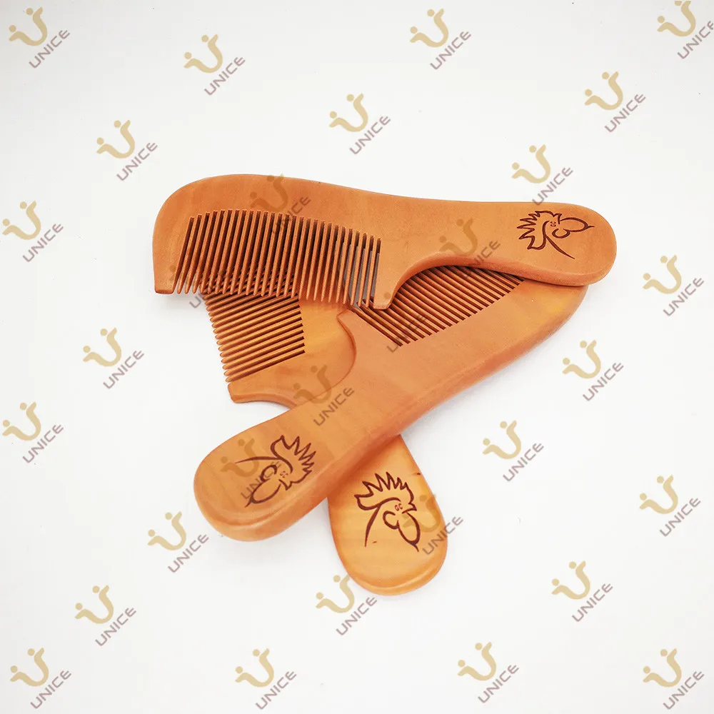 100 шт./лот деревянные гребни для бороды с логотипом под заказ гребень волос