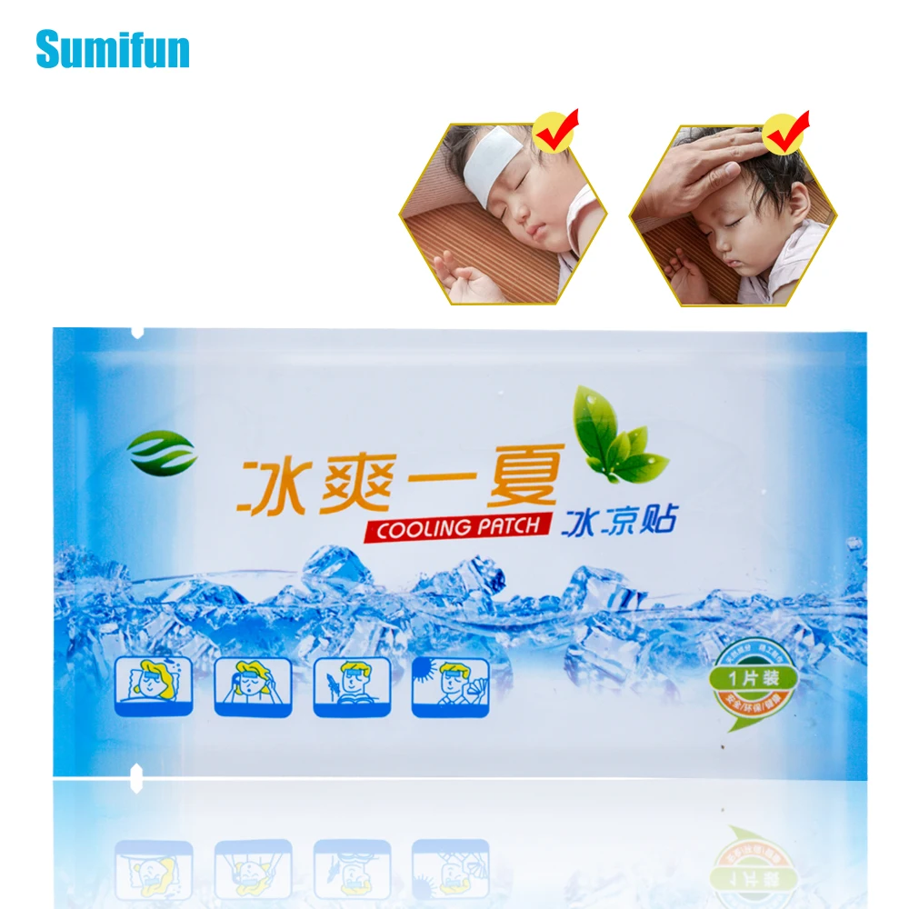 Sumifun 6 мешков охлаждающие Пластыри для взрослых детская жар вниз медицинский штукатурка мигрень, головная боль коврик ниже температуры стикер D1835