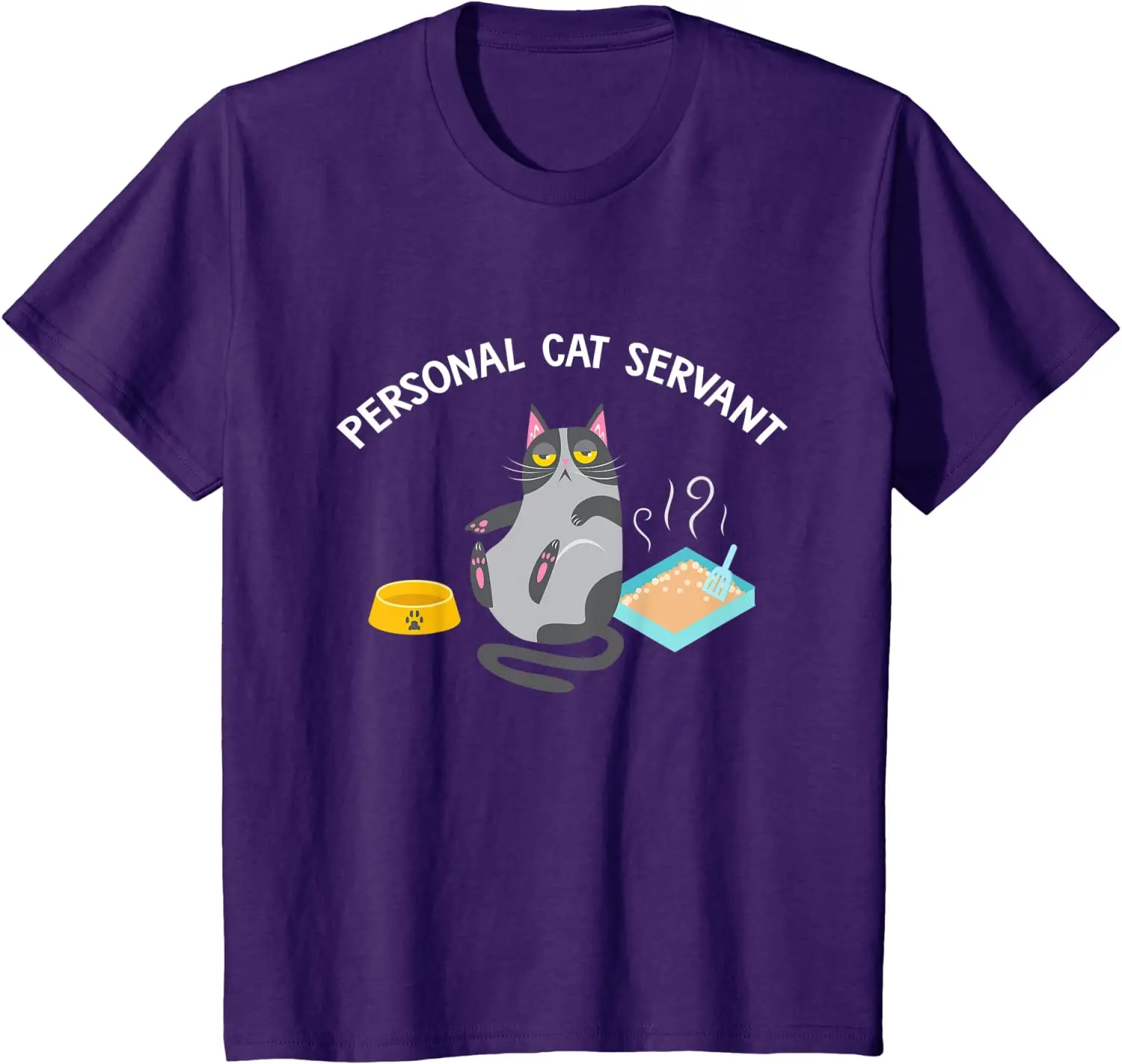 Персональная кошачья служанка забавная Подарочная футболка для