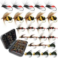 33pcsbox trout fly fishing assorted flies kit nymph dry wet flies fishing fly lure bait