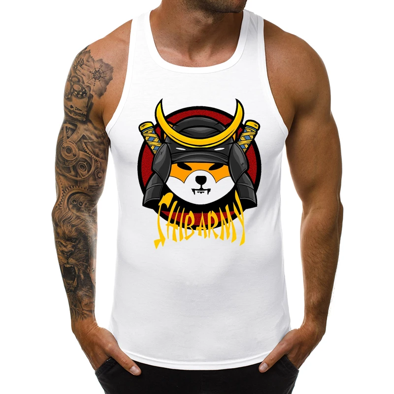

Shib Army Men Tank Tops Funny Shiba Inu Coin Printed Sleeveless Doge Killer Singlet Casual Clothing Cool Vest