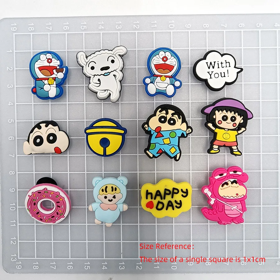 Novelty Design Cartoon With You PVC Shoe Charm Accessories Funny Diy Shoe Buckle Decor Fit Pins Croc Charms JIBZ Kid Party Gift