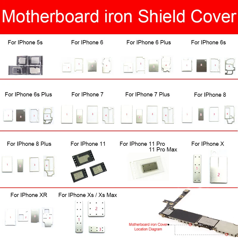 

Материнская плата EMI shield для iPhone 11 Pro Max X XR Xs Max 8 7 6 6s Plus