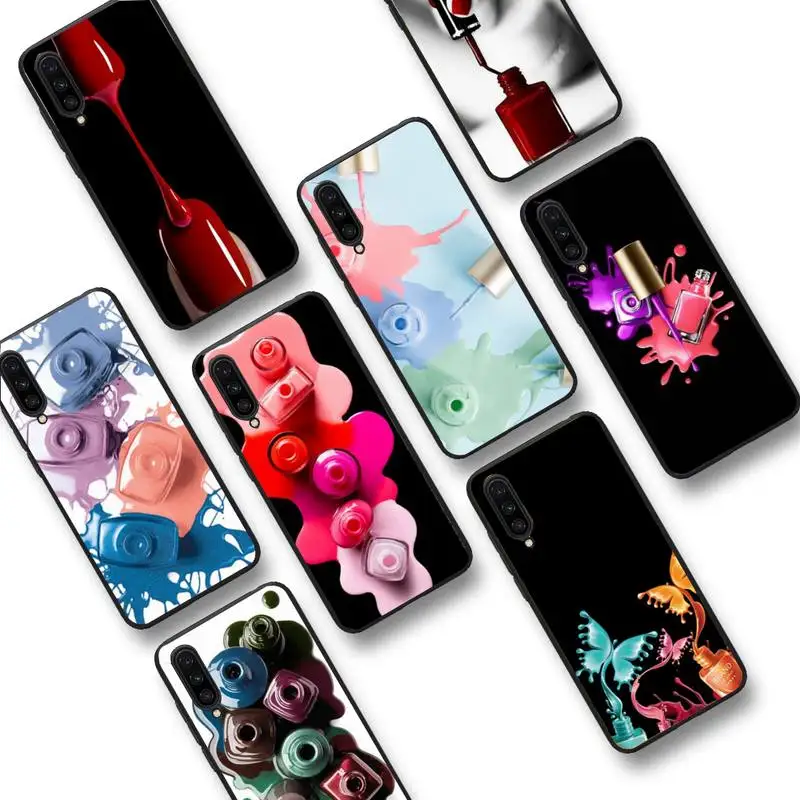 

Art Multicolored Nail Polish Bottle Set Phone Case For Xiaomi mi9 mi8 F1 9SE 10lite note10lite Mi8lite xiaomi mi5x