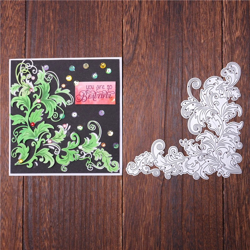 

InLoveArts Vine leaves corner decoration Metal Cutting Dies Scrapbooking Dies 2020 Die Cut Natal Fustelle Die Cut Photo Album