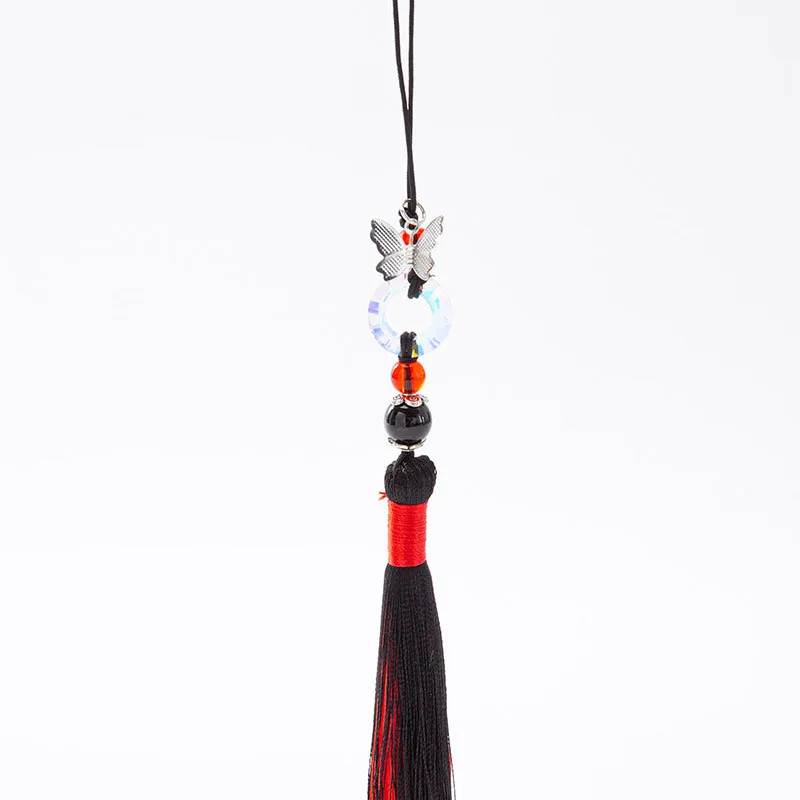 

1 Pcs New Tian Guan Ci Fu Keychains Man Heaven Official's Blessing Women Key Chain Bags Beads Tassel Pendant Keyring Figure Toys