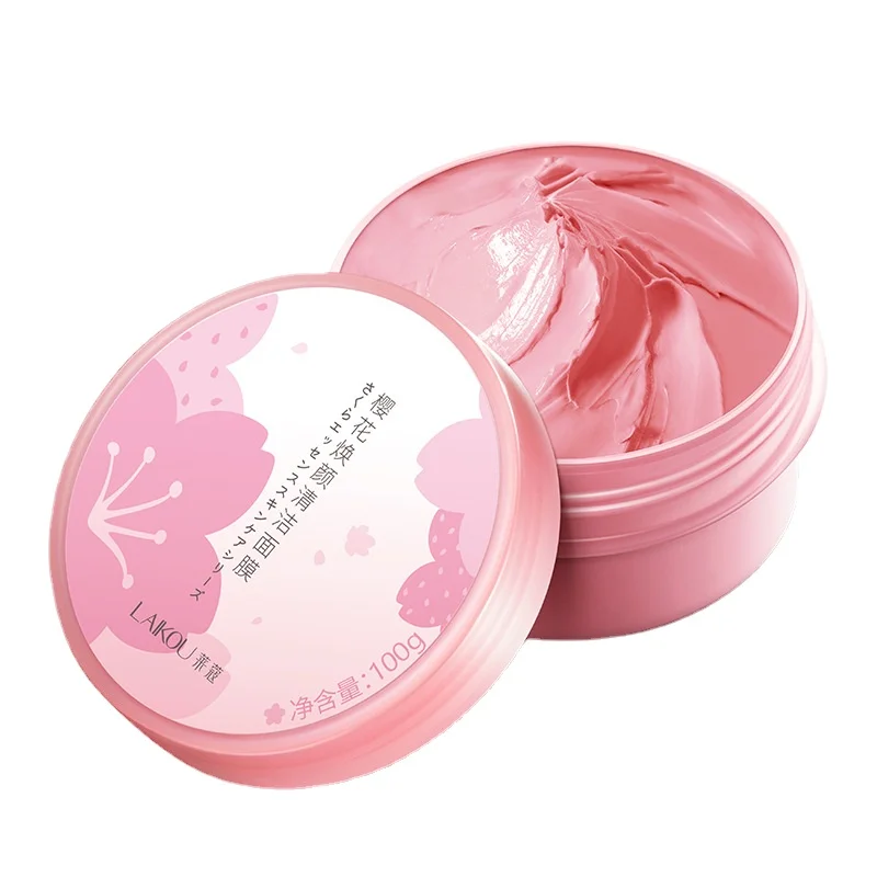 

Japanese Cherry Blossoms Clean Mud Mask 100G Exfoliating Shrink Pores Hydrating Whitening Skin Care Products