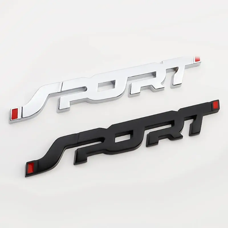 Chrome Metal SPORT Logo Car Emblem Premium 3D Auto Badge Racing Sticker Turbo Power Decal | Автомобили и мотоциклы