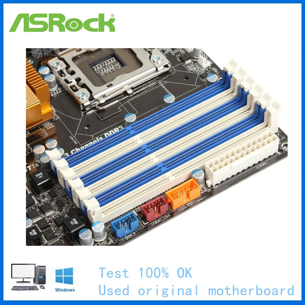 Материнская плата для ASRock X58 Extreme LGA 1366 Intel б/у десктопная материнская USB2.0 SATA II PCI-E X16