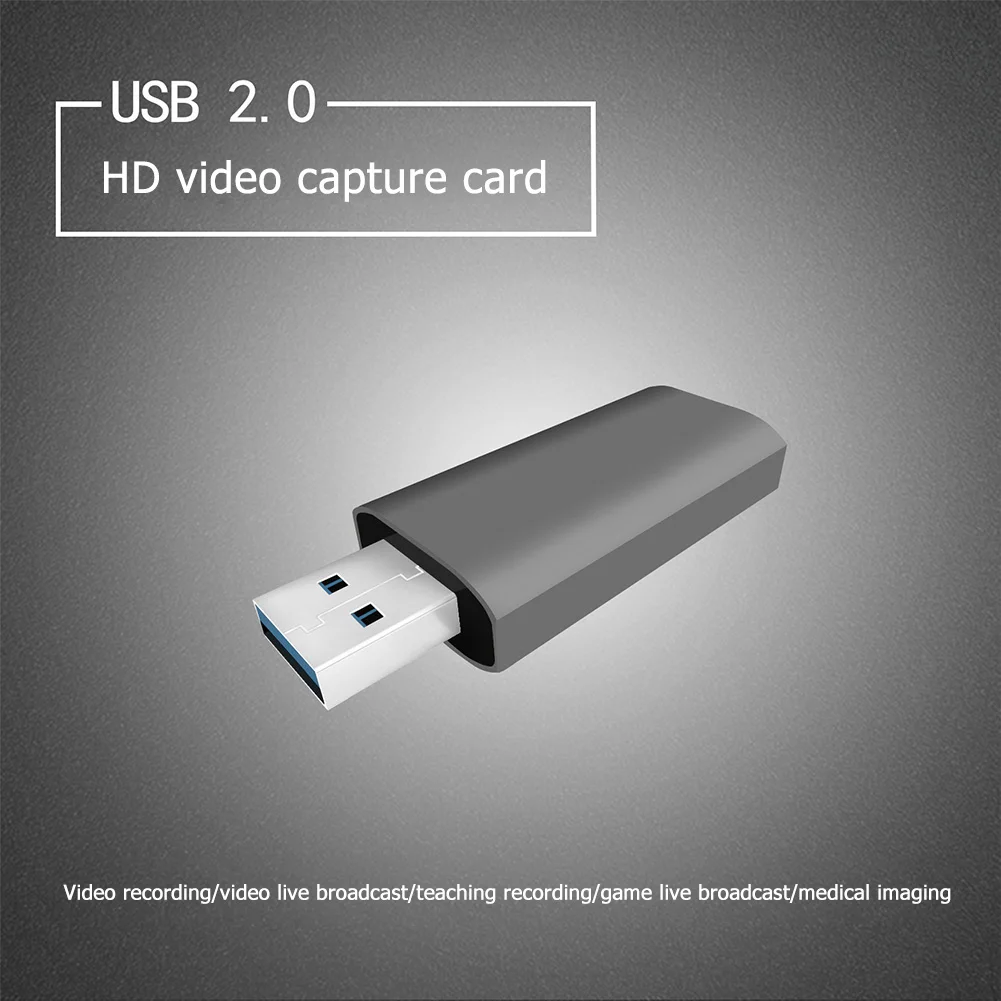 Карта захвата Mini HDMI совместимая с USB 2 0 портативная 4K видеоигра прямая трансляция