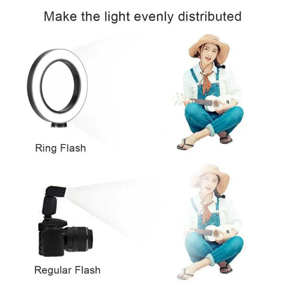 

LED Ring Light Photography Selfie Ring Lighting with Tripod Stand for Smartphone Youtube Makeup Video Studio Ring Lamp