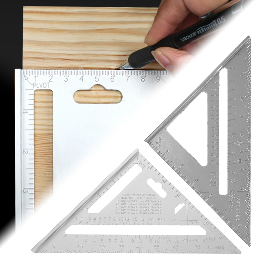 7 &quotТреугольный транспортир деревообрабатывающий Рафтер квадратная линейка