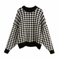women knitting loose sweater casual femme o neck long sleeve pullover high street lady tops
