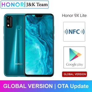 Honor 9X Lite 4GB 128GB смартфон, глобальная версия, 48MP двойной caemra ,NFC мобильный телефон, 6,5 дюймов Full View Дисплей, 3750 мАч