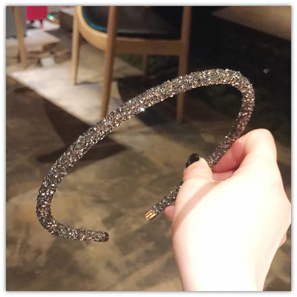 

Luxury Crystal Shinny Sequined Headbands Fashion Women Hair Accessories Headdress Hairbands Hair Bands Sparkly Hair Hoop