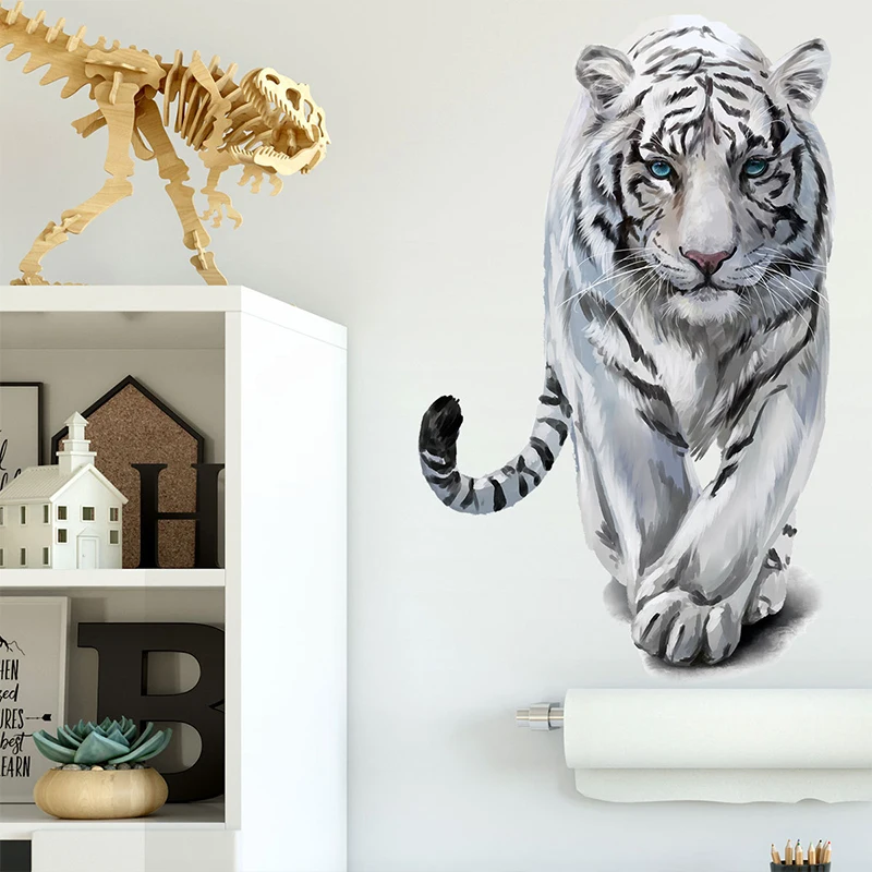 Tiger Wall Stickers For Kids Rooms Boys Stars Large Bedroom Decoration | Дом и сад