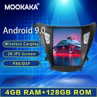 px6 tesla style android 9 0 car multimedia player head unit for hyundai elantra avante 2012 2016 car gps navi radio audio stereo