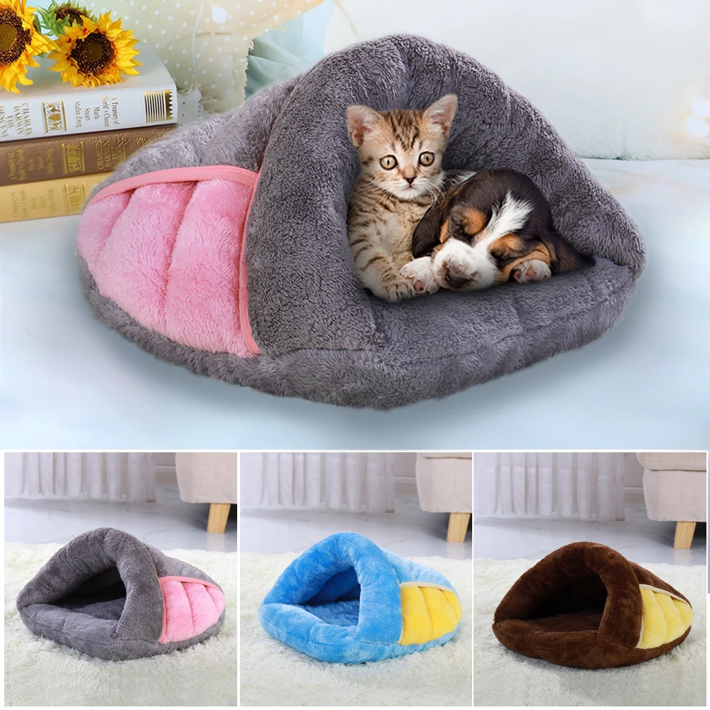 

Warm Cat Bed Pet Puppy Cat House Winter Dog Cat Cushion Mat Indoor Basket Cave Kennel Nest Cats Products For Pets Cama de Gato