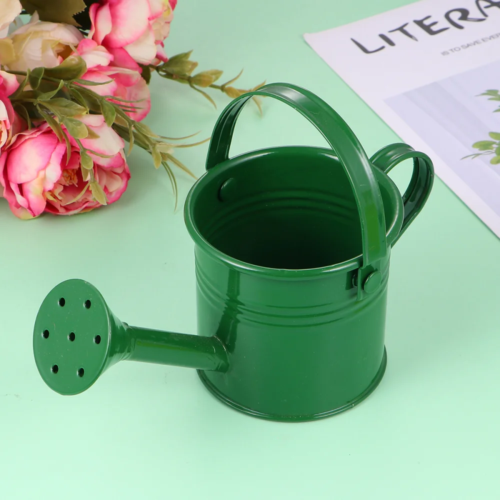 

2pcs Creative Watering Tin Simple Watering Pot Durable Iron Sprinkling Kettle Portable Can for Garden Home Plants Flower (Beige