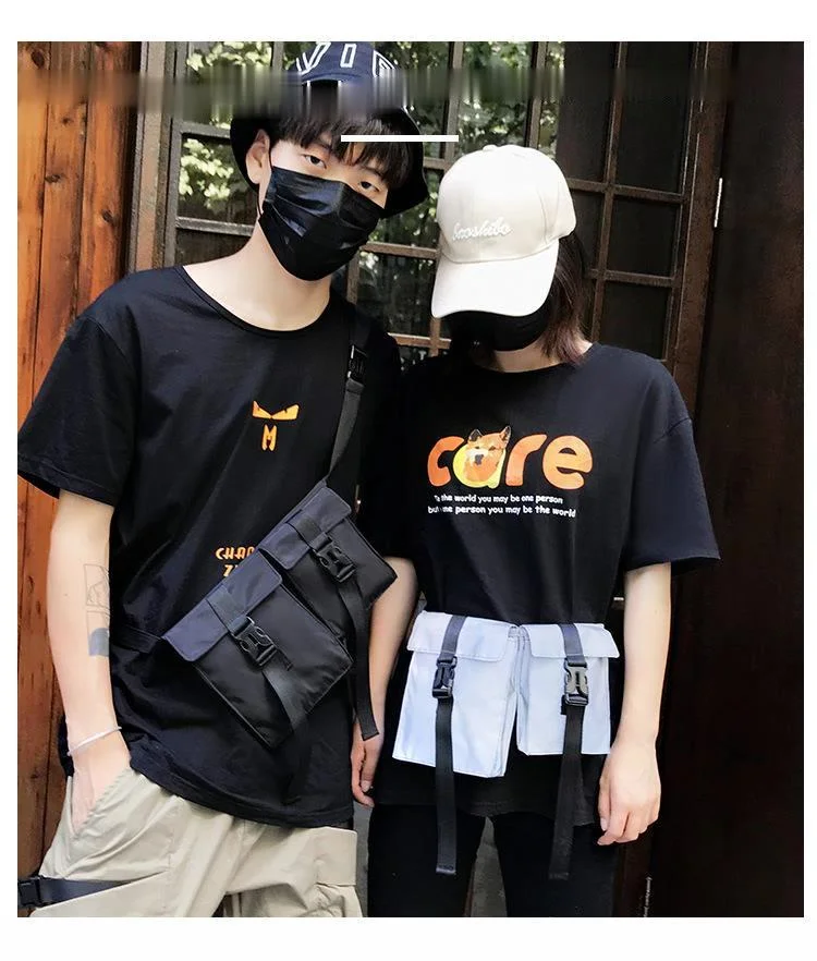 

2021 Fashion Bungee Bag Reflective Diagonal Cross Bag Waist Bag Glossy Functional Backpack Personalized Trendy Cool Backpack