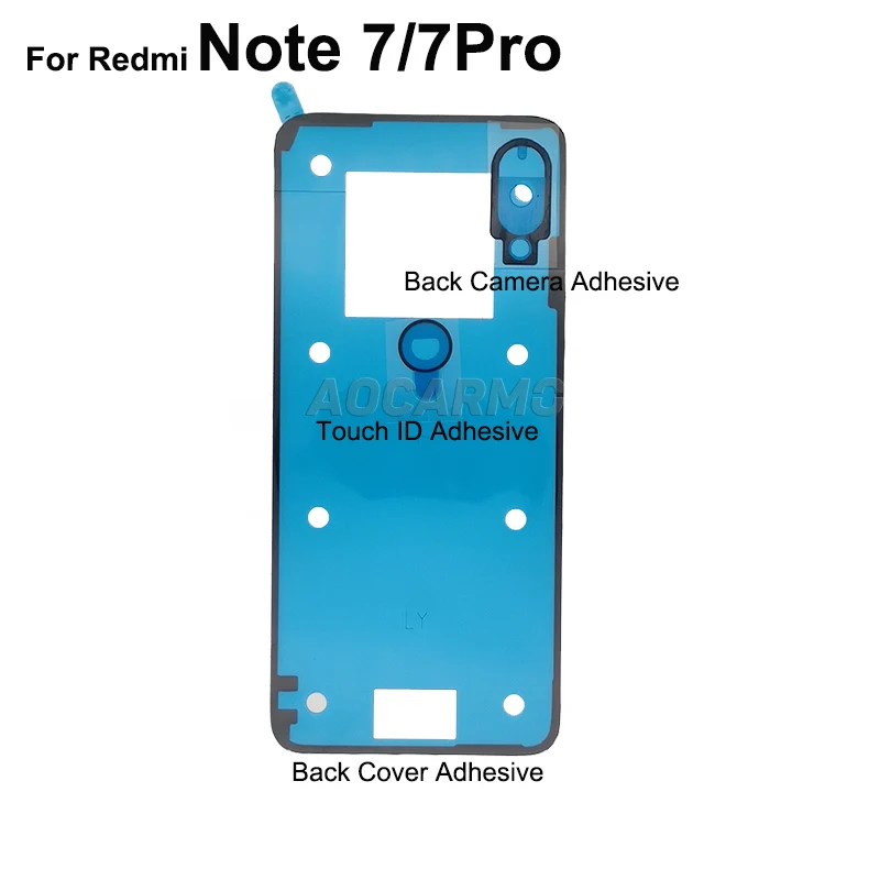 Aocarmo для Redmi Note 7 Pro задняя крышка клейкая камера стикер Touch ID лента | Мобильные