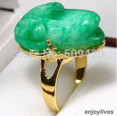 Бесплатная доставка&gt изумрудно зеленая Нефритовая лягушка желтое позолоченное