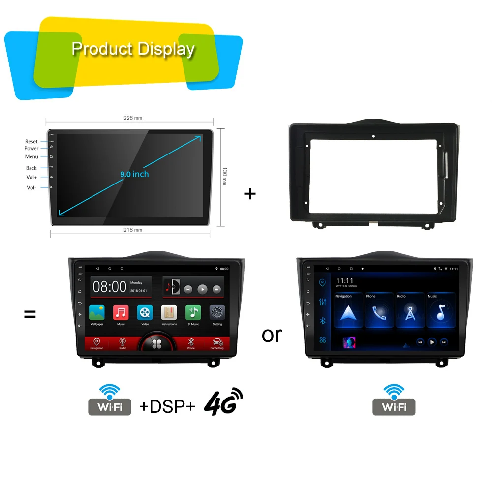 Автомобильный мультимедийный плеер проигрыватель на Android 2018 с 9 &quotэкраном GPS ОЗУ 2